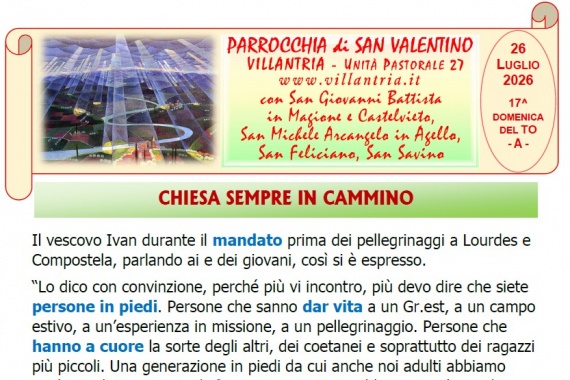 26.07.2026 – 17^ DOMENICA DEL T.O.: Settimanale da consultare e stampare